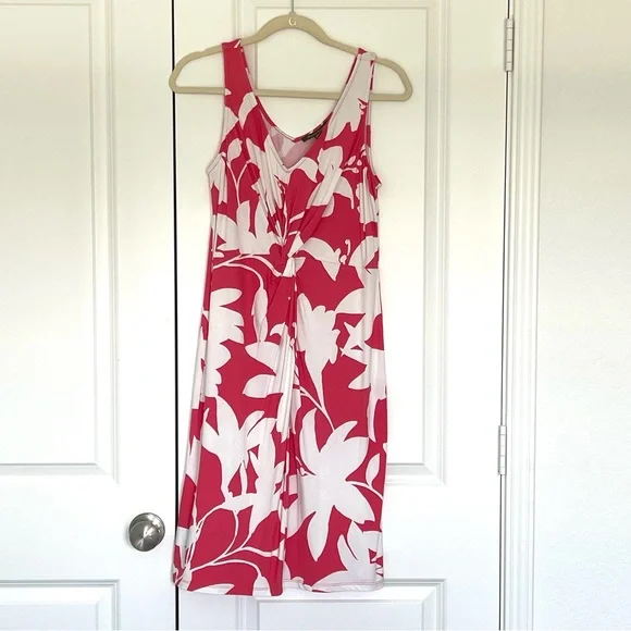 Tommy Bahama | Dresses | Tommy Bahama Red And White Floral Midi Dress  Medium Coastalvacation | Poshmark